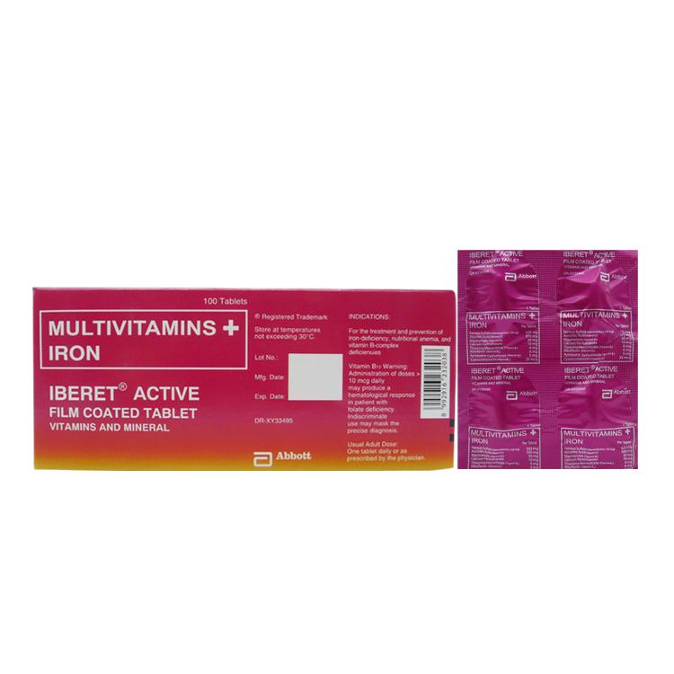 IBERET ACTIVE Multivitamins / Iron FilmCoated Tablet 1's price in the